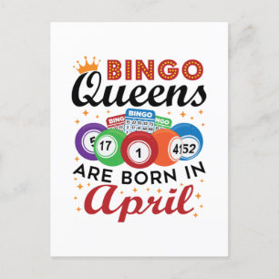 Bingo Queens werden im April geboren Postkarte