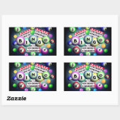 Bingo     rechteckiger aufkleber (Blatt)