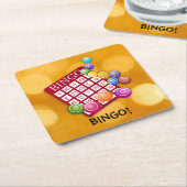 Bingo! Rechteckiger Pappuntersetzer (angewinkelt)