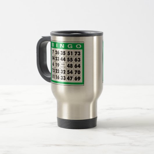 Bingo-Reise-Tasse Reisebecher (Vorderseite Links)