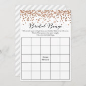 Bingo Rose Gold Brautparty Game 12x18 Einladung (Vorne/Hinten)