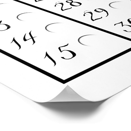 Bingo Scoreboard 75 - Zero Gravity Games (1.2") Poster (Ecke)