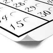 Bingo Scoreboard 90 - Null Gravity Games (1.2") Poster (Ecke)