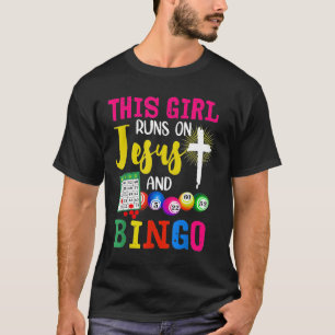 Bingo Shirt Dieses Mädchen spielt auf Jesus und B