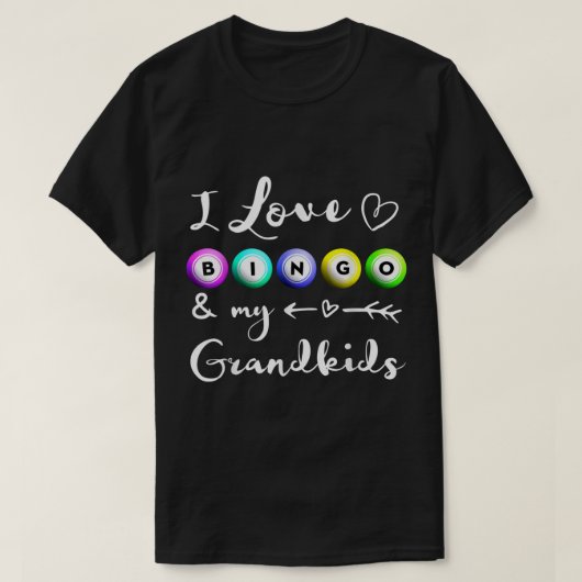 Bingo Shirt, I Liebe Bingo, Geschenk für Oma, Momm T-Shirt (Design vorne)