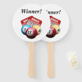 Bingo-Sieger Handheld-Fans Fächer (Vorne und Hinten)