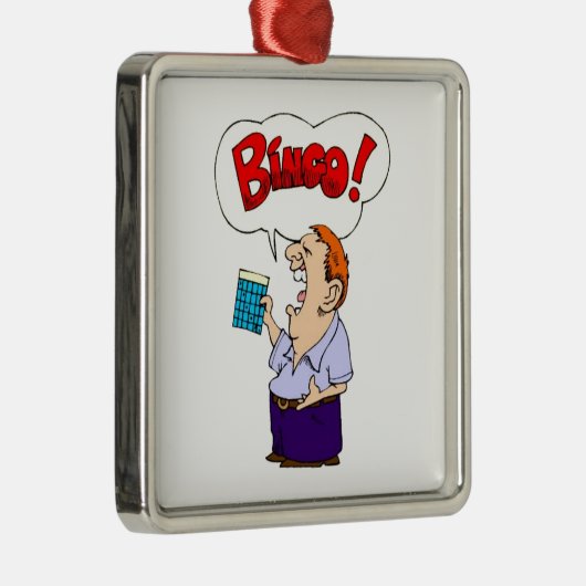 Bingo Silbernes Ornament (Rechts)