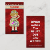Bingo-Spaß-Cartoon-Minigekritzelkarte Visitenkarte (Vorne/Hinten)