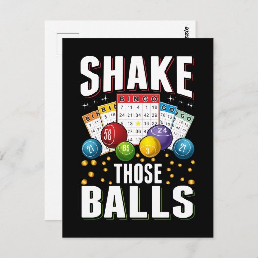 Bingo Spaß Men Funny Bingo Player Postkarte (Vorne/Hinten)