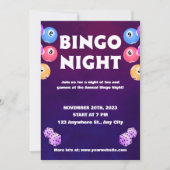 Bingo-Spaß-Nacht-Einladung Fundraiser Einladung (Vorderseite)