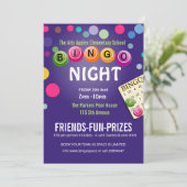 Bingo Spaß Nacht laden Spendenaktion ein Einladung (Stehend Vorderseite)