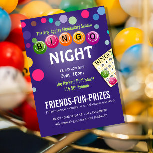 Bingo-Spaßnacht-Einladung Fundraiser Einladung