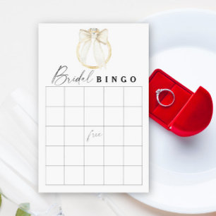 Bingo-Spiel Bow & Ring Brautparty