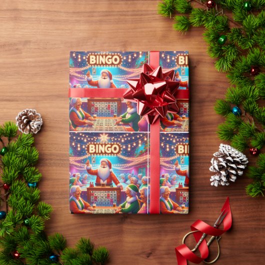 Bingo Spiel mit Weihnachten Geschenkpapier (Feiertagsgeschenk)