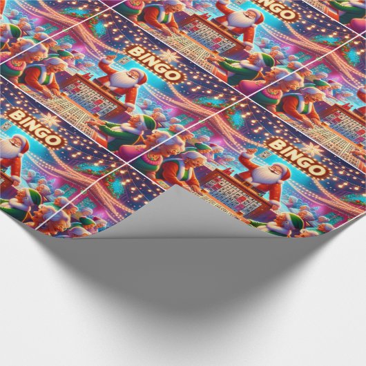 Bingo Spiel mit Weihnachten Geschenkpapier (Ecke)