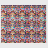 Bingo Spiel mit Weihnachten Geschenkpapier (Flach)