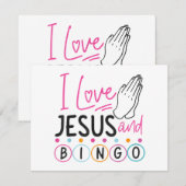 Bingo Spieler Jesus Faith Christlich Ich Liebe Jes (Vorne/Hinten)