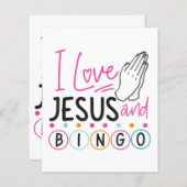 Bingo Spieler Jesus Faith Christlich Ich Liebe Jes (Vorne/Hinten)