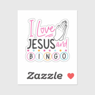 Bingo Spieler Jesus Faith Christlich Ich Liebe Jes Aufkleber