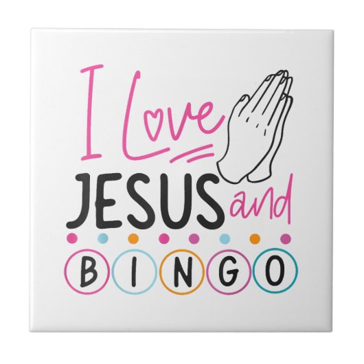 Bingo Spieler Jesus Faith Christlich Ich Liebe Jes Fliese (Vorderseite)