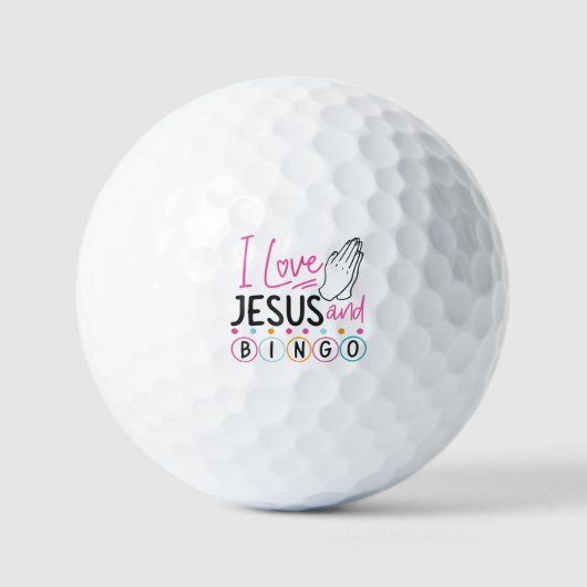 Bingo Spieler Jesus Faith Christlich Ich Liebe Jes Golfball (Vorderseite)