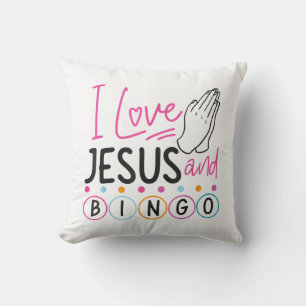 Bingo Spieler Jesus Faith Christlich Ich Liebe Jes Kissen