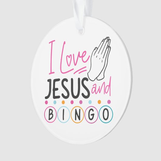Bingo Spieler Jesus Faith Christlich Ich Liebe Jes Ornament (Vorderseite)