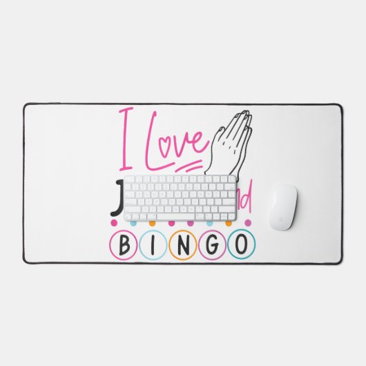 Bingo Spieler Jesus Faith Christlich Ich Liebe Jes Schreibtischunterlage (Tastatur & Maus)