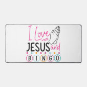 Bingo Spieler Jesus Faith Christlich Ich Liebe Jes Schreibtischunterlage (Vorderseite)