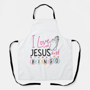 Bingo Spieler Jesus Faith Christlich Ich Liebe Jes Schürze