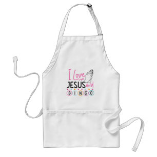 Bingo Spieler Jesus Faith Christlich Ich Liebe Jes Schürze
