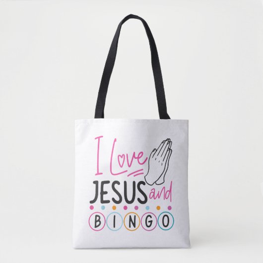 Bingo Spieler Jesus Faith Christlich Ich Liebe Jes Tasche (Vorderseite)