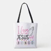Bingo Spieler Jesus Faith Christlich Ich Liebe Jes Tasche (Rückseite)