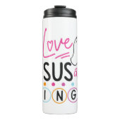 Bingo Spieler Jesus Faith Christlich Ich Liebe Jes Thermosbecher (Vorderseite)