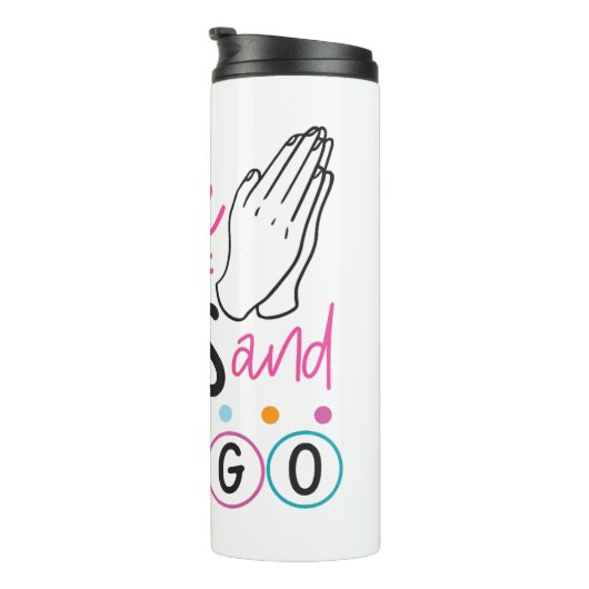 Bingo Spieler Jesus Faith Christlich Ich Liebe Jes Thermosbecher (Nach rechts gedreht)