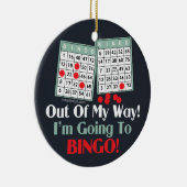 Bingo-Spieler Keramik Ornament (Rechts)