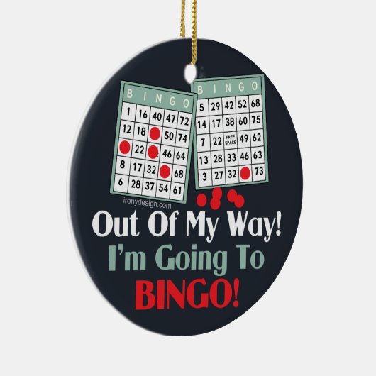 Bingo-Spieler Keramik Ornament (Rechts)