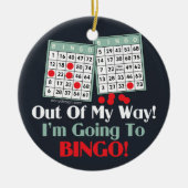 Bingo-Spieler Keramik Ornament (Vorne)