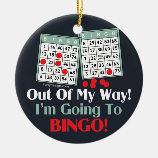 Bingo-Spieler Keramik Ornament (Vorne)