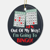 Bingo-Spieler Keramik Ornament (Links)