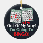 Bingo-Spieler Keramik Ornament (Hinten)