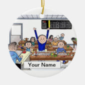 Bingo-Spieler - Mann Keramik Ornament (Vorne)