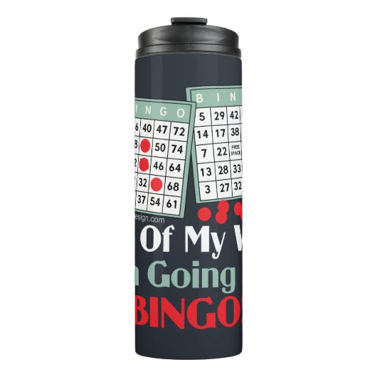 Bingo-Spieler Thermosbecher (Vorderseite)