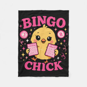 Bingo-Spielerin Hühner Mädchen Bingo-Huhn Fleecedecke