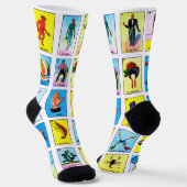 Bingo-Spielkarten, spanische Crew Socken (Gewinkelt)
