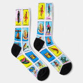 Bingo-Spielkarten, spanische Crew Socken (Rechts)