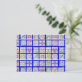 Bingo-Spielmuster Große Postkarte (Stehend Vorderseite)