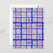 Bingo-Spielmuster Große Postkarte (Vorne/Hinten)