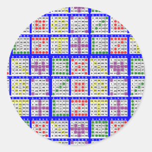 Bingo-Spielmuster Große Runder Aufkleber