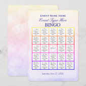 Bingo-Spielvorlage Einladung (Vorne/Hinten)